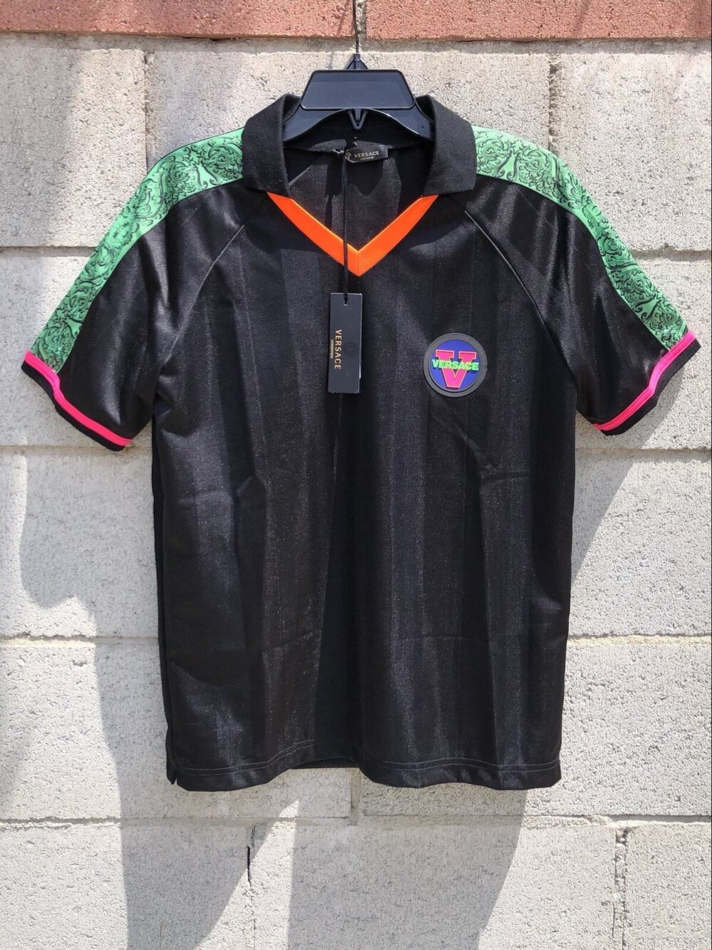 Versace Patch Polo Shirt Black Sz 1 XS